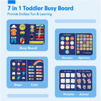 Juguete creativo para bebé, tablero educativo sensorial, actividad de mano, aprendizaje temprano, divertido para bebés y niños pequeños, 1 Juego - details 10
