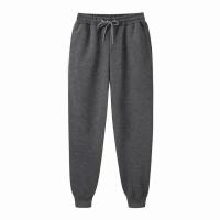 Pantalones de chándal sueltos para mujer y hombre, corredores con cintura elástica, pantalones deportivos informales de hip-hop, blanco, beige, ros - details 8