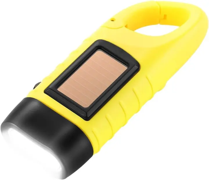 Linterna LED con manivela solar, linterna de supervivencia de emergencia con linterna dinámica, adecuada para deportes al aire libre - 1