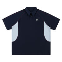 Polo estilo deportivo colegial retro informal con patchwork - details 1
