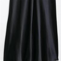 Vestido largo de satén con textura, cuello halter, espalda descubierta, corte ajustado, estilo elegante, novedad de verano 2025, ropa de mujer - details 7