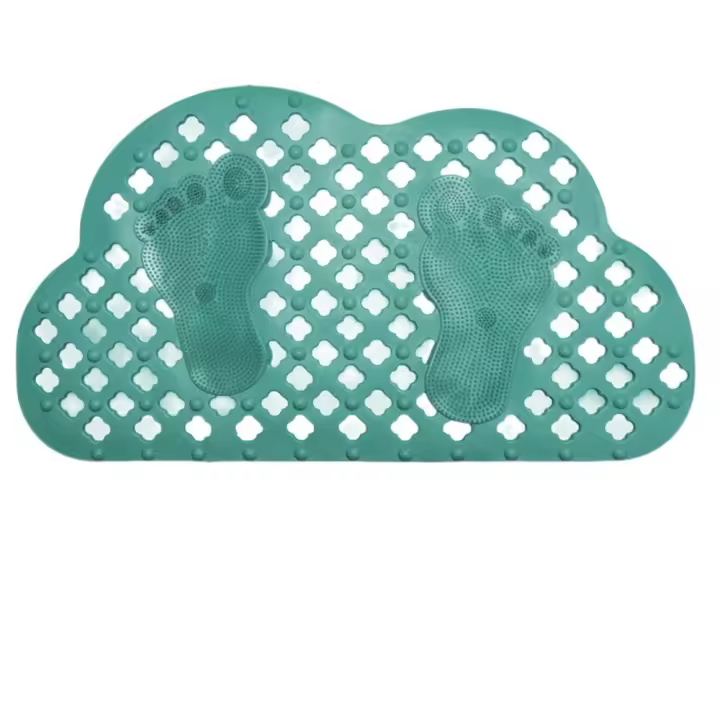 Alfombrillas antideslizantes impermeables para ducha con ventosas con orificios de drenaje, alfombrilla para bañera, alfombrilla de seguridad lavable a máquina para suelo, inodoro - 1