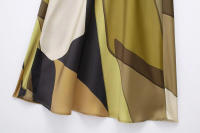 TRAFZA-Vestido largo con estampado para mujer, prenda de manga corta con cuello redondo y botones en la espalda, elegante y ajustado, para verano - details 15