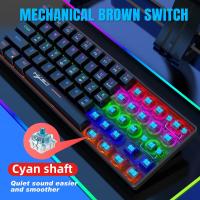 Teclado Mecánico RGB con Retroiluminación 68 Teclas, Intercambiable, Azul, Para PC, Laptop, Oficina - details 25