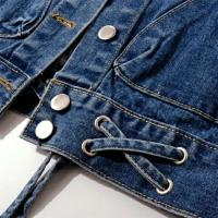 Chaleco Corto para Mujer Moda Coreana, Chaleco sin Mangas de Denim Casual - details 4