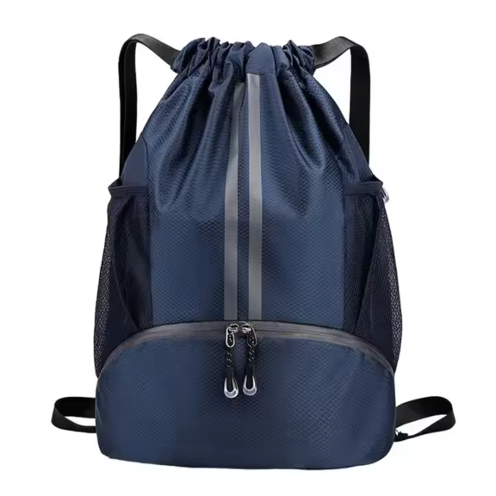 Bolsa de Gimnasio Plegable Impermeable Mochila de Fitness con Bolsillo de Cordón - 1