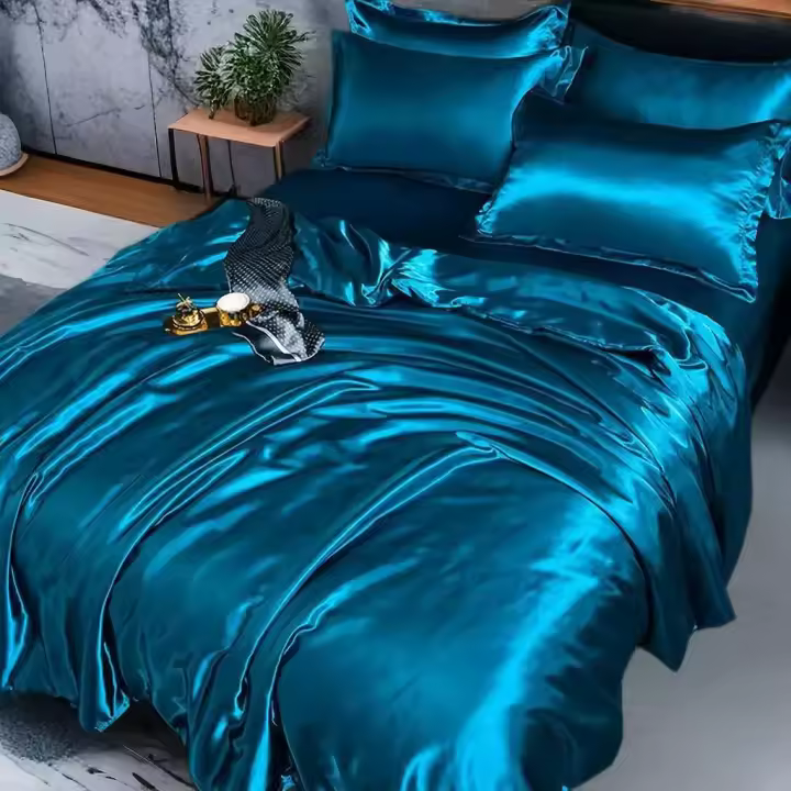 Sábana de Terciopelo de Lujo Emulación Cubierta de Edredón de Gran Tamaño Manta de Color Sólido de Alta Calidad para Cama Doble Queen y King - 1