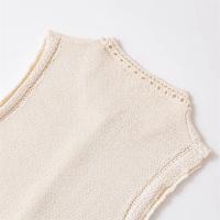 PB&ZA2025 chaleco de punto con cuello redondo sin mangas simple ajustado corto casual versátil top nuevo de verano ropa de mujer. - details 7