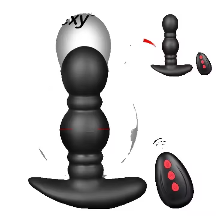 Iatable-juguetes masajeadores de próstata, vibrador potente para hombres y mujeres, tapón Anal, Control remoto inalámbrico, juguete sexual para adultos 18 - 1