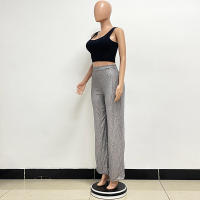 Moda femenina New -End Color sólido Pierna ancha con lentejuelas drapeadas Pantalones casuales para mujer - details 46