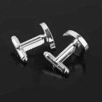 10 Pcs 16Mm Round Blank Settings Cufflinks Diy Craft Findings Charm
