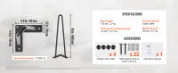 SucceBuy Patas para muebles con horquilla Patas de mesa de comedor resistentes de metal, con protectores de suelo de goma - details 5