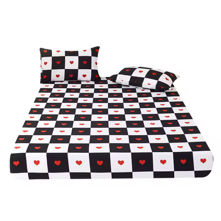 Bonenjoy-sábana ajustable de estilo Simple, transpirable sábana elástica, ropa de cama estampada para el hogar (sin funda de almohada) - 1