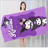 Toalla Sanrio K-Kuromi Toalla de baño gruesa de poliéster de algodón puro de secado rápido para adultos, toallas de viaje deportivo, natación y surf - details 6