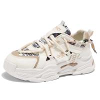 Primavera 2025 nuevos zapatos deportivos de suela gruesa, modernos y versátiles, transpirables, blancos, informales - details 2