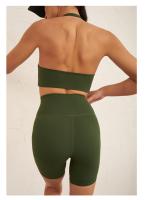 Pantalones cortos de Yoga para mujer, mallas deportivas transpirables de cintura alta para correr, entrenamiento de verano - details 1