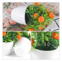Planta Artificial bonsái naranja Granada árbol frutal decoración de alféizar de ventana planta falsa de jardín de plástico decoración del hogar en maceta - details 6