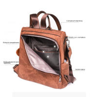 Mochila de Cuero de pu antirobo para Mujer, bolso de mano informal, bolso de viaje, bandolera - details 7