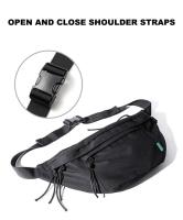 Riñonera cruzada de gran tamaño impermeable Oxford pecho Cycg gran gimnasio cintura cinturón bolsa para hombres mujeres - details 4