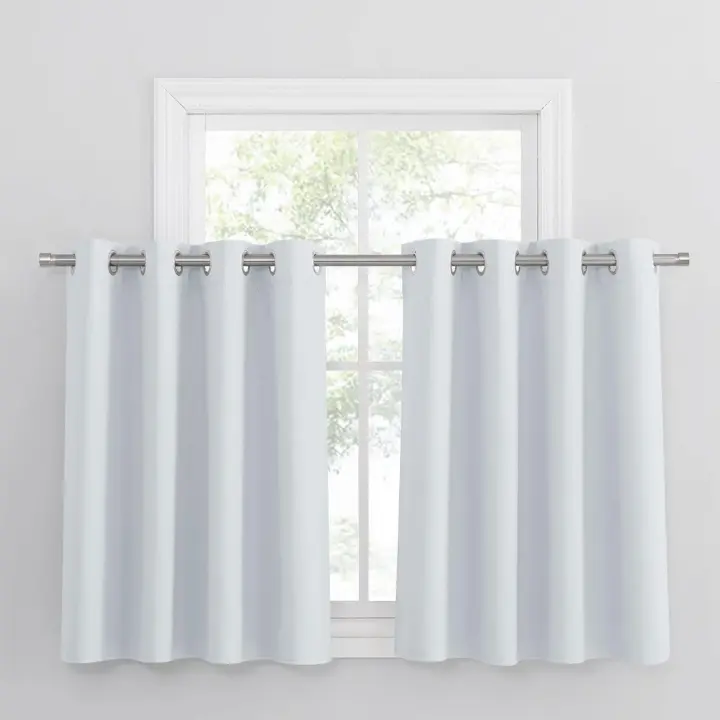 Cortinas de Salón Modernas de 2 Piezas Cortinas Blancas Opacas Térmicas Aislantes de Frío y Calor con Ojales para Dormitorio Habitación, 132X210 cm - 1