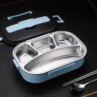 Fiambrera de acero inoxidable, caja Bento, aislamiento grueso, caja de comida rápida para volver a la escuela, 1 ud. - details 5