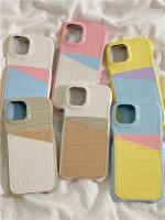 Funda de Tarjeta de Piel de Cocodrilo Contraste Protección de Drop para iPhone 14, 13, 12 Pro Max - details 5