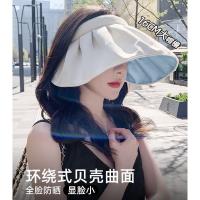 Sombrero de concha femenino anti-ultravioleta de verano que cubre la cara de la playa sombrero para el sol ciclismo sombrero para el sol superior vacío. - details 9