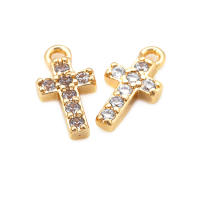 Colgantes de Cruza de Latón Dorado de 18K Joyería DIY Hallazgos de Collares y Pendientes - details 8