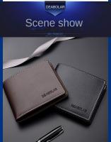 Billetera de cuero casual para hombres, billetera corta para adelgazar, plegable, clip de tarjeta juvenil - details 9