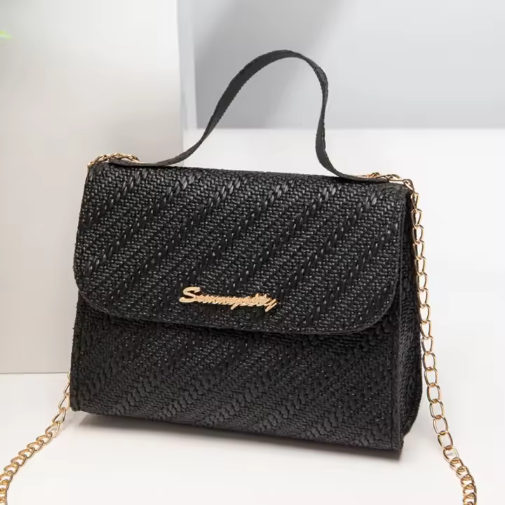 Bolso de cuero, teléfono para mujer con cadena en relieve, bolso de moda con hombro inclinado de gran capacidad - 1