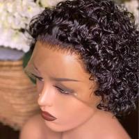 Pelucas cortas de corte Pixie para mujer, peluca de cabello humano de estilo africano para fotografía, uso en escenario - details 7
