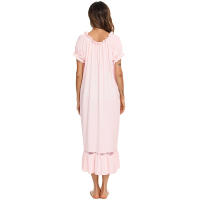 Pijamas para mujer, ropa de dormir con un hombro, camisón de manga corta, vestido mixto de encaje - details 11