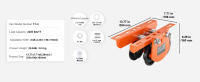 SucceBuy Carro manual de polipasto eléctrico, capacidad de 2200 libras/1 tonelada, carro de haz de empuje con ruedas dobles, ancho de brida de haz ajustable de 2,68 "-4,33" para PA200 PA250 PA300 PA400 PA500 - details 6