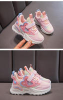 Zapatos deportivos para niñas, zapatillas de correr para niños, malla de aire transpirable rosa, corazón, zapatillas dulces, zapatos casuales con gancho y bucle para niños - details 7