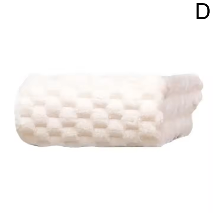 Toalla facial de lana de Coral a rayas, toalla de mano para baño, toalla de absorción facial, resistente al agua, 2 piezas, T3C1 - 1