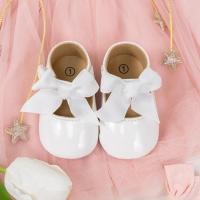 Zapatos de bebé con lazo, suela de goma, zapatillas de Ballet de PU antideslizantes, zapatos de vestir para niña, zapatos de cuna para niño pequeño - details 19