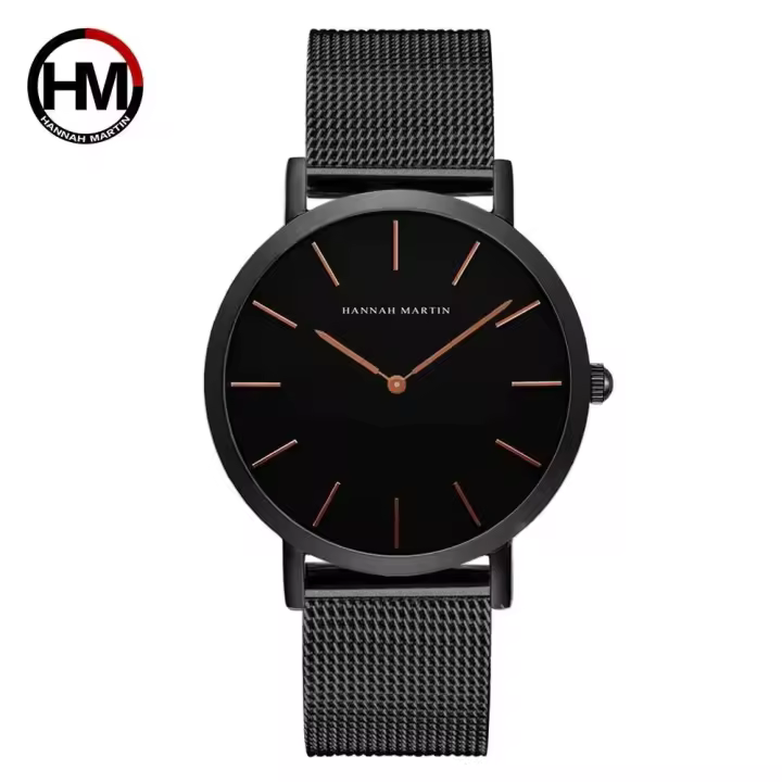 Reloj de Litio Japonés de Alta Gama Reloj de Mesa Negro para Hombres Automático - 1