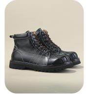 Botas medianas informales de cuero Zapatos de cuero con cabeza de concha británica Botas de herramientas - details 7