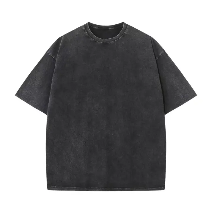Camiseta de cuello redondo desgastada lavada de estilo retro para hombre, camiseta de cuello redondo de manga corta cómoda e informal de ajuste regular para verano, camiseta de moda para hombre para uso diario, camisetas de diseñador - 1