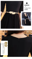 Vestido Elegante para Mujer Talla Grande Negro Atmósferico Francés Vestido de Baño de Alta Calidad - details 2