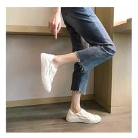 Primavera nuevos zapatos blancos de cuero para mujer, el verano delgado puede pisar el talón, zapatos casuales planos. - details 17