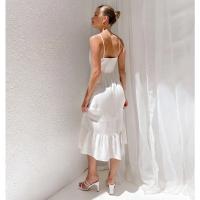 Vestido de Primavera Verde Moda para Mujeres en Algodón y Lino - details 2