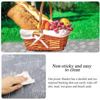 Manta de Picnic impermeable, estera de playa plegable y lavable, con asa de transporte - details 2