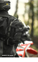 Rhinowalk-bolsa de depósito para motocicleta, mochila versátil de 9L con cubierta para lluvia, bolsa de agua de 1,5 L, sistema MOLLE, multicompartimento Universal - details 2