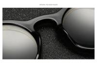 Gafas de sol Retro con tapa para hombre y mujer, lentes de sol redondas con montura pequeña de Metal, Vintage, para conducir al aire libre, para verano - details 9