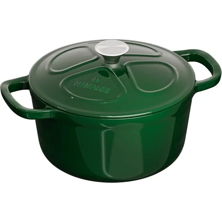 Olla de Hierro Fundido con Tapa Cazuela Redonda para Cocinar en Horno Plancha - 1