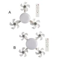 Ventilador de techo eléctrico con luz LED, ventilador de Dron con atenuación y control remoto, ventilador de techo silencioso E27, ventilador de aire acondicionado para el hogar - details 5
