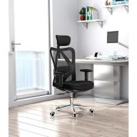 M18 Silla Ergonómica de Oficina, Silla de Escritorio con Soporte Lumbar Ajustable, Reposacabezas y Apoyabrazos, Malla Giratoria, Mecanismo de Inclinación, Carga máxima de 150 kg/ 330LB - details 1
