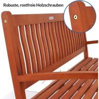 Banco de Jardín XL 3 Plazas 152x55x90cm Madera de Eucalipto Certif FSC Terraza Mueble Exterior - details 5