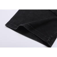 LOEVE Nueva camiseta de manga corta de verano bordada y fieltrada para hombres, camisa informal de algodón puro de moda, top lavado y desgastado para parejas - details 8